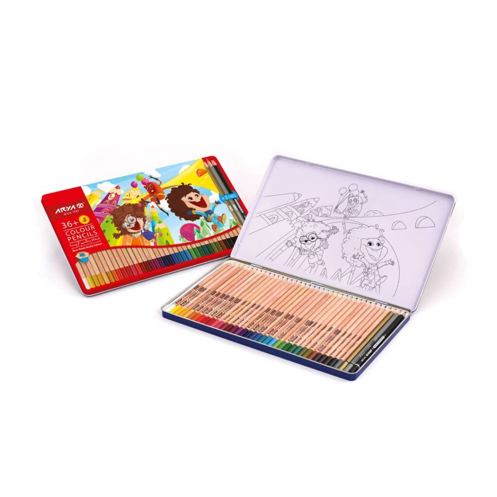 مداد-رنگی-336-رنگ-فلزی-تخت-آریا-3023